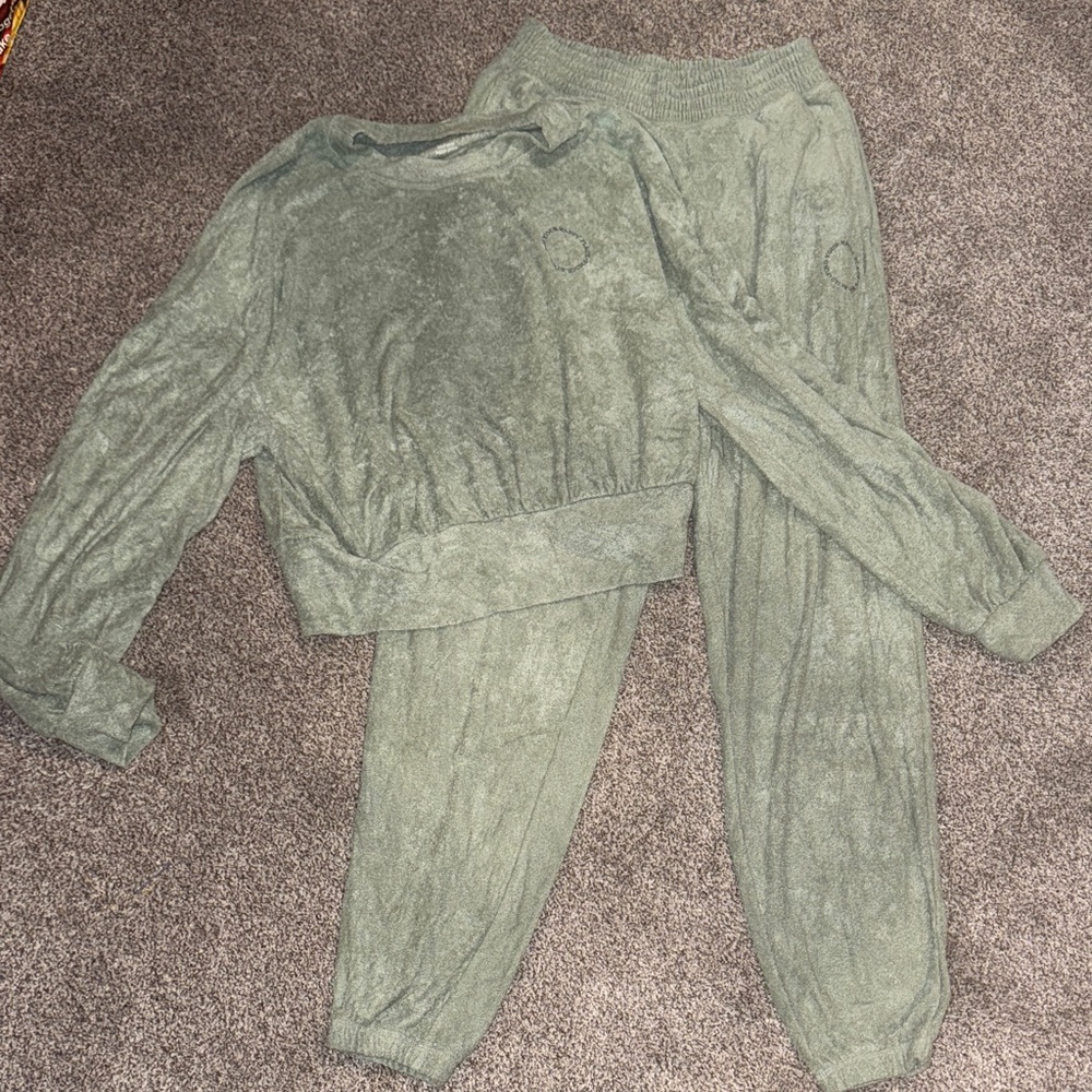 Green Terry Lounge Set